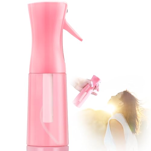 Continuous Fine Mist Spray Bottle - 200ml Pink Refillable for Hair, Skin, Plants & Pets