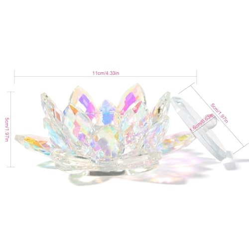 KADS Crystal Lotus Dappen Dish with Lid – Nail Art Dish, Flower Shape