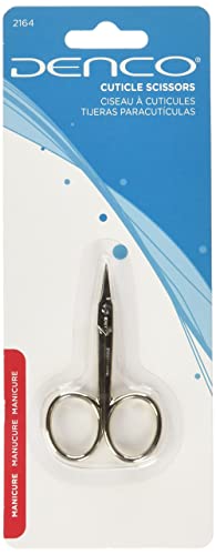 Denco 2.5-Inch Precision Cuticle Scissors - Made in Italy Carbon Steel