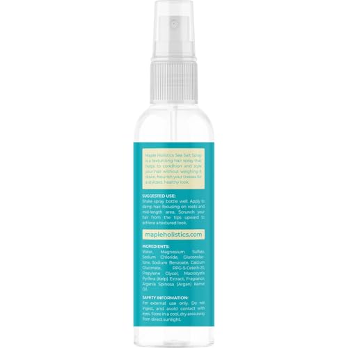 Maple Holistics Beach Sea Salt Spray 4 Fl Oz | Volumizing Beach Waves & Hair Mist for Men & Women