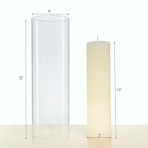 CYS EXCEL 4" x 9.5" Glass Hurricane Candleholder - Clear Shade
