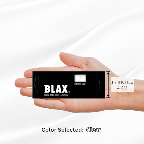 Blax Clear 4mm Hair Elastics – 8 Count, Snag‑Free Transparent Hair Ties