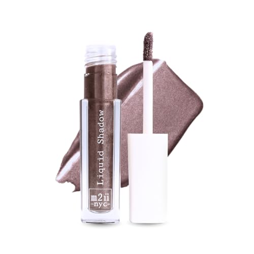 M2U NYC Liquid Eyeshadow - Gray Lavender Shimmer, Long-Lasting & Buildable