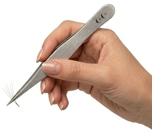 Coco's Closet Pointed Isolation Tweezers - Stainless Steel for Lash Extensions