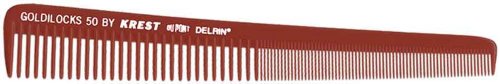 Krest Goldilocks 7.5" Tapering Barber Comb - Burgundy, 12-Pack