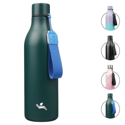 Konokyo 25 oz Insulated Stainless Steel Water Bottle with Strap