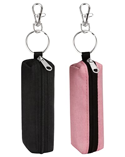 Portable Chapstick Holder Pouch with Hook - 2pcs Lip Balm Sleeve