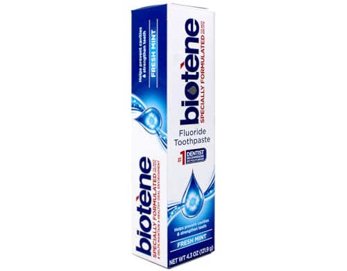 Biotene Fluoride Toothpaste for Dry Mouth - Fresh Mint, 4.3oz Pack of 2