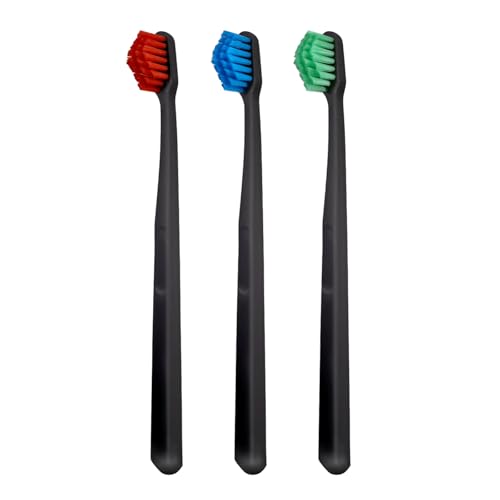 Mount Fuji Pyramid Toothbrush, Medium Bristle Deep Cleaning 3-Pack