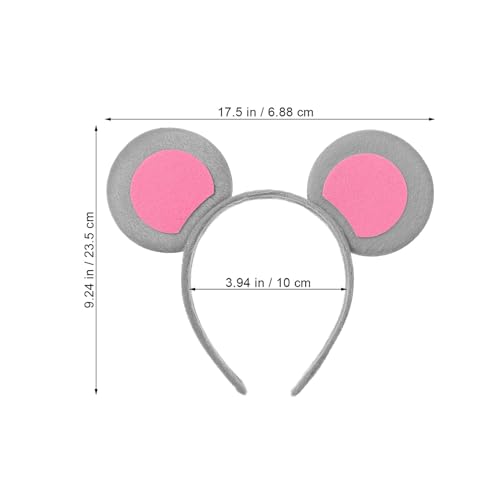 Beaupretty Mouse Ears Headband - 6pcs Gray Cartoon Costume Accessories
