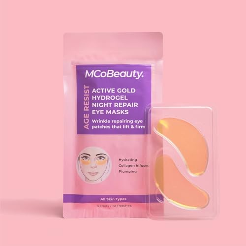 MCoBeauty Active Gold Hydrogel Night Eye Patches for Dark Circles & Puffiness