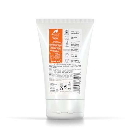 Dr Organic Manuka Honey Foot Cream - Moisturizing & Repairing 125ml
