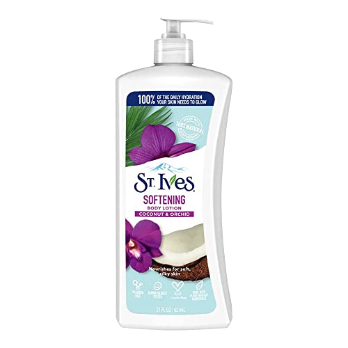 St. Ives Coconut & Orchid Body Lotion 21 oz Pack of 2 - Natural Moisturizer