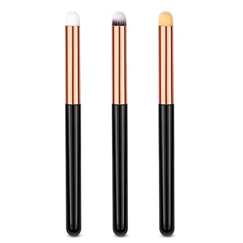 Professional 3-Piece Eye Makeup Brush Set for Blending & Concealer