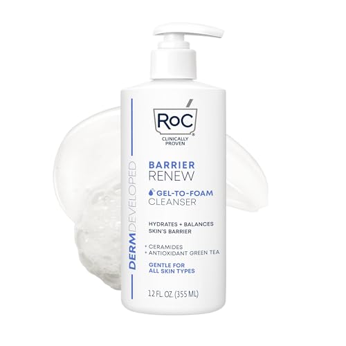 RoC Barrier Renew Gel to Foam Cleanser for Sensitive Skin, 12 oz
