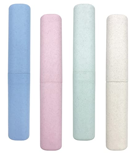 SietDESEO 4-Pack Portable Toothbrush Travel Case Set