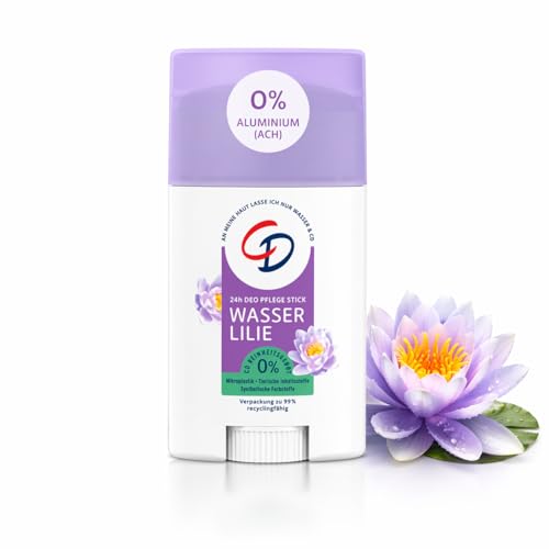 CD Water Lily Deodorant Stick - Alcohol-Free, Vegan, Sensitive Skin, 40ml