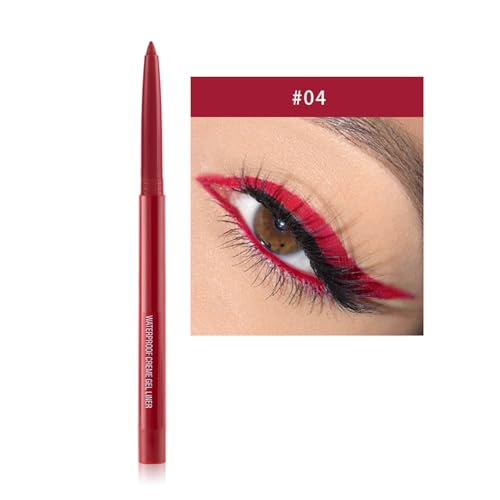 Waterproof Dark Red Eyeliner Pencil - Long-Lasting Color for Women