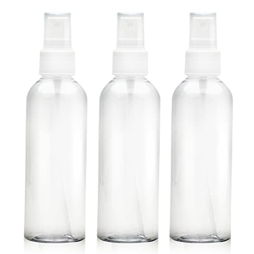 4oz Clear Spray Bottles Set - Refillable Travel Mist Bottles (3 Pack)
