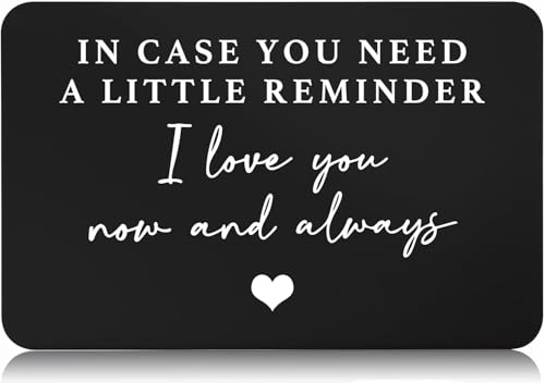 Sentimental Engraved Wallet Insert Card for Men - Love Reminder Gift