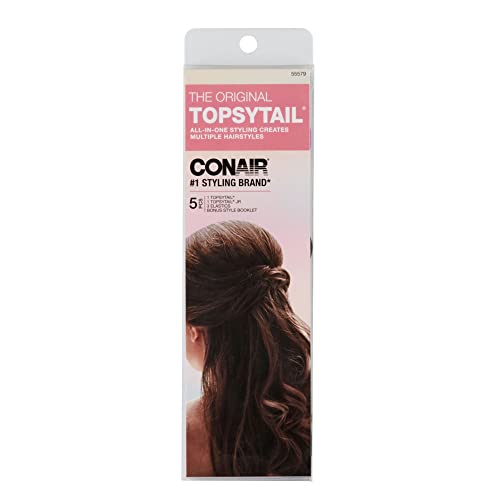 Conair Topsy Tail Hair Tool Black 1 Pack Ponytail Styling Kit with Ties