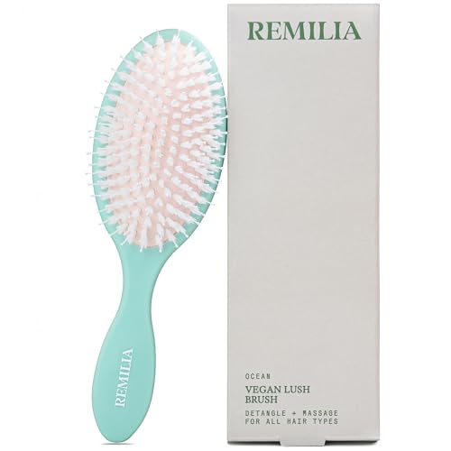 Remilia Ocean Vegan Paddle Hair Brush for Detangling and Frizz Control
