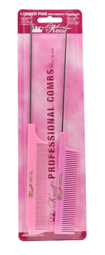 Krest Pintail Hair Cutting Comb Set - Fine Tooth Rattail (2 Pc.)