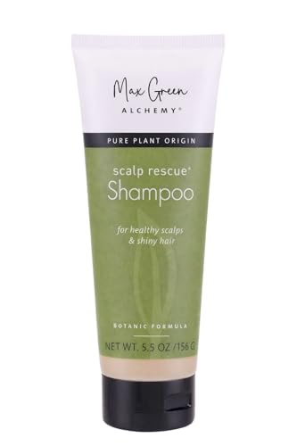 Max Green Alchemy Scalp Rescue Shampoo 5.5 Oz - Natural Herbal Hair Care for All Hair Types
