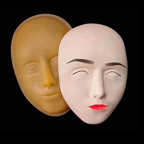 Silicone Practice Head for Microblading Lip and Eyebrow Tattooing - 3 Pack