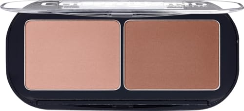 Essence Contouring Duo Palette - Matte Finish, Brown, Travel Makeup Compact