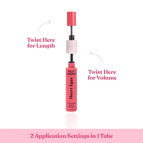 Silly George Heart Eyes Tubing Mascara - Smudge-Free & Vegan Volumizing
