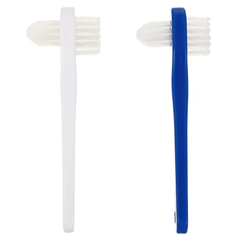 Double-Sided Denture Brush - 2PCS with Extra Soft Bristles for Dentures, Retainers & Night Guards