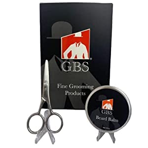 G.B.S Premium Beard Kit with Boar Bristle Brush, Comb, Balm & Scissors