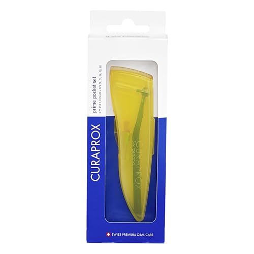 Curaprox CPS 459 Prime Pocket Interdental Brush Set - 5 Brushes & Holder
