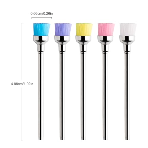 Acycoin2A 5PCS Nail Drill Bit Cleaning Brushes for Electric Drilling