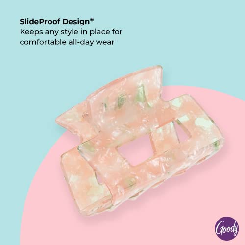 Goody Large Watercolor Claw Clip - Pink Slideproof Hair Accessory