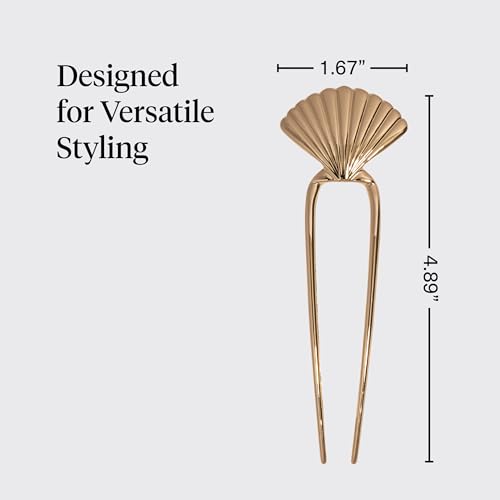 Kitsch French Hair Pin - Gold Metal Hair Accessory for Updos