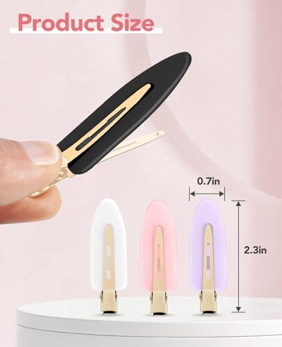 AMIZO Creaseless Hair Clips - 8 Pcs No Bend Bangs Holders