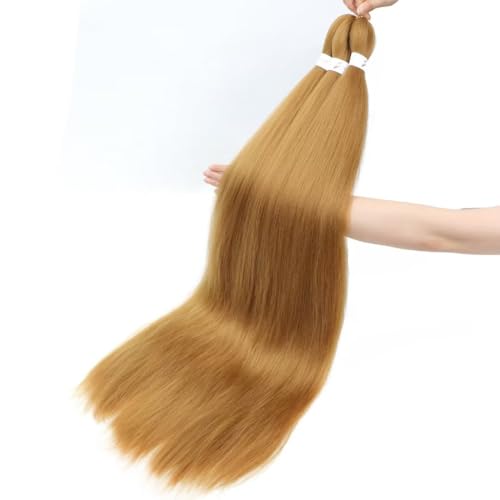 Pre-Stretched Honey Blonde Braiding Hair Extensions - 34 Inch, 6 Packs
