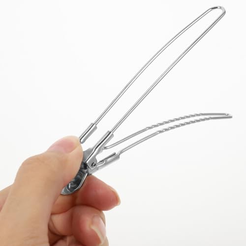 Lurrose 12-Piece Stainless Steel Hair Sectioning Clips for Styling
