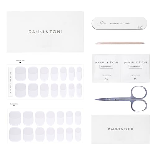 DANNI & TONI Semi-Cured Gel Nail Strips - Opal Veil French Tip