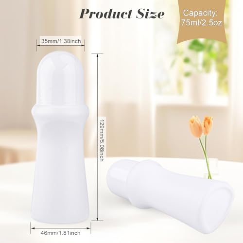 10 Pack 75ml Roll-On Bottles for Essential Oils & Cosmetics
