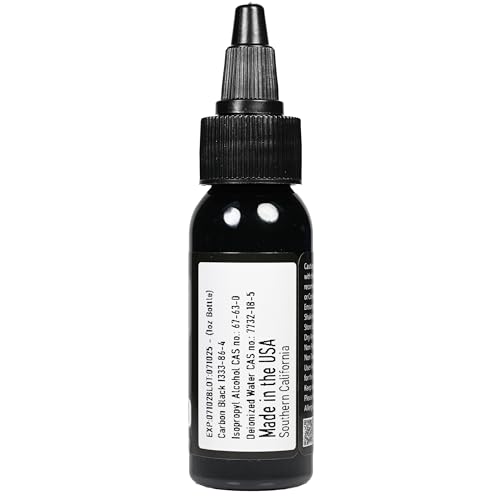 Element Tattoo Supply Nighthawk Black Tattoo Ink 1oz | Professional Ultra Dark High Pigment Lining Packing Shading Bold Lines Deep Healed Results Made in USA