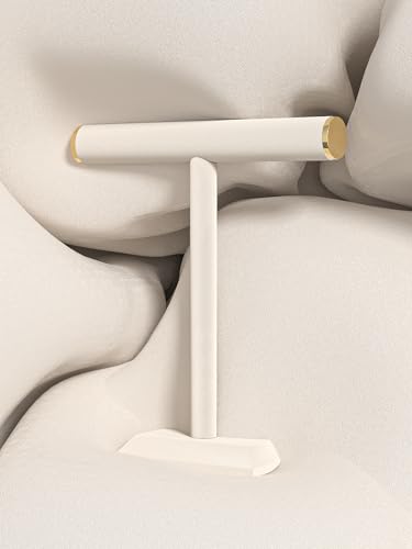 Beige Velvet Necklace Holder Stand - Jewelry Tree Organizer