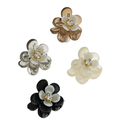 L. Erickson Jora Mini Flower Hair Clips Multi Color 4 Pack - 1 Inch