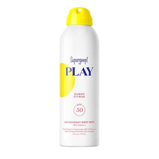 Supergoop! PLAY Antioxidant Body Mist Vitamin C -SPF 50 PA++++ Broad Spectrum Sunscreen - Body Spray - Great for Active Days
