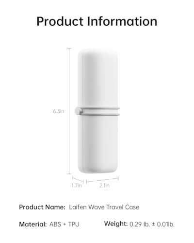 Laifen Wave Electric Toothbrush Travel Case - Lightweight Protective White