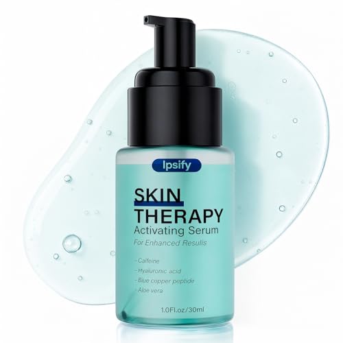Red Light Therapy Face Serum with Hyaluronic Acid & Copper Peptides – Hydrating Anti-Aging Skin Care for Face & Neck, 1Oz