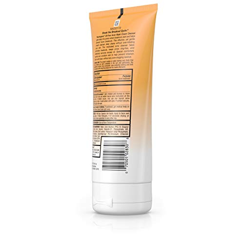 Neutrogena Oil-Free Acne Face Wash Cream Cleanser with 2% Salicylic Acid - Salt, Pack of 2, 6.7 fl oz each