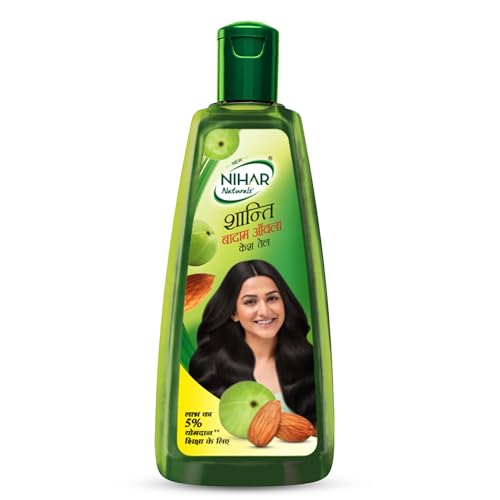 Nihar Naturals Shanti Badam Amla Hair Oil - 300ml for Silky Hair